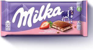 CHOC MILKA BARRA 100G MORANGO