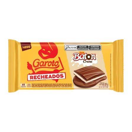 CHOC GAROTO BARRA RECHEADOS 90G BATON CREME