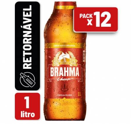 CERVEJA BRAHMA GF 1L (LITRAO)