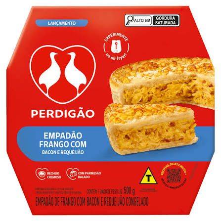 EMPADAO PERDIGAO 500G FRANGO C/BACON REQUEIJAO