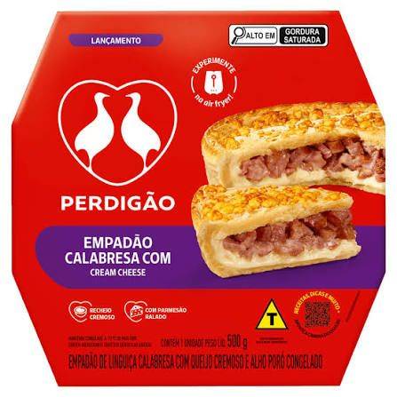 EMPADAO PERDIGAO 500G CALABRESA/CREAM CHEESE