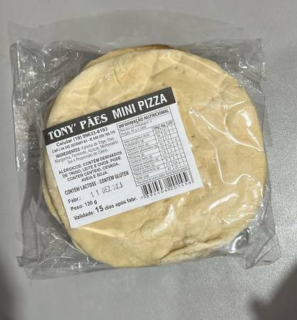 MASSA PIZZA TONY PAES MINI 120G C/5