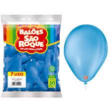 BALAO SAO ROQUE LISO N7 C/50 AZUL TURQUESA