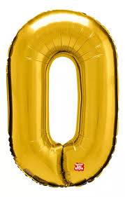 BALAO NUMERICO SAO ROQUE 40CM N0 DOURADO