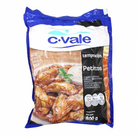 CARNE AVE 800G PETISCOS C.VALE TEMP PC