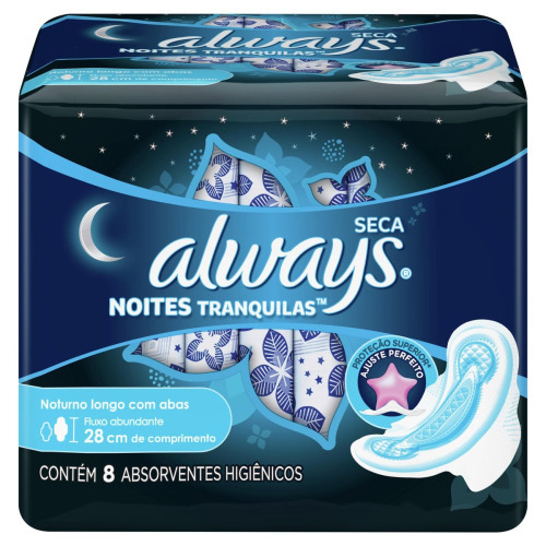 ABS ALWAYS NOITE TRANQ SECA C/ABAS C/8