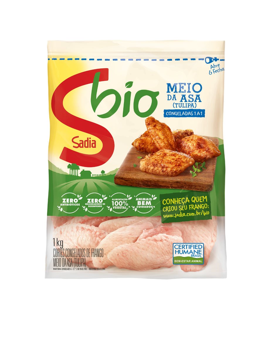 CARNE AVE BIO 1KG MEIO ASA SADIA IQF