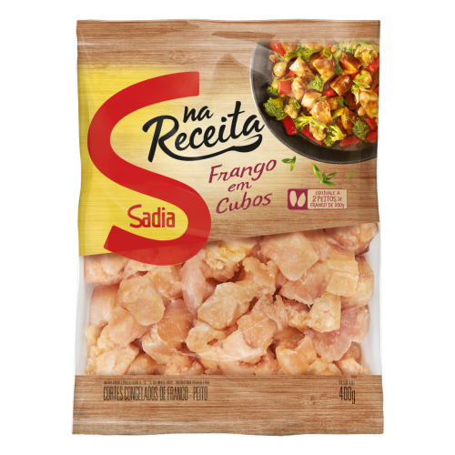 CARNE AVE 400G FILE PEITO CUBOS SADIA IQF