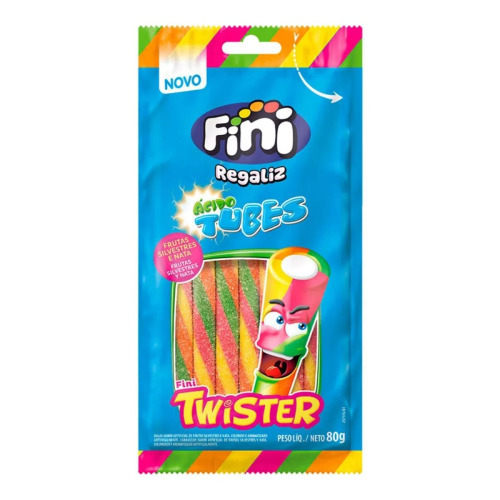 BALA FINI REGALIZ TUBES 80G TWISTER CITRICO